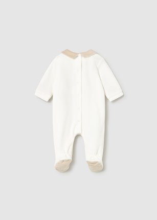Pigiama ciniglia con colletto neonato
