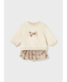 Completo gonna tulle e felpa neonata