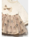 Completo gonna tulle e felpa neonata