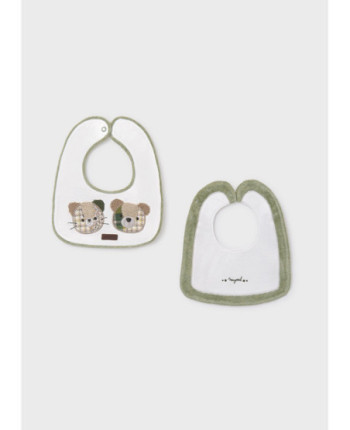 Set 2 bavaglini impermeabili neonato