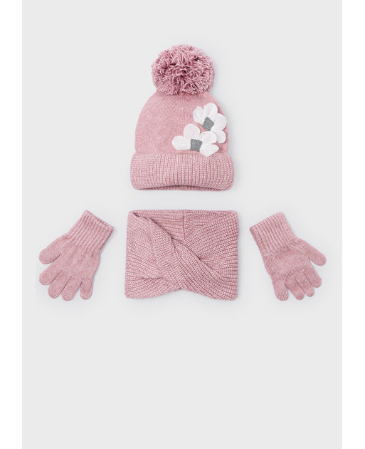 Set 3 pezzi sciarpa bambina