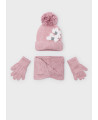 Set 3 pezzi sciarpa bambina