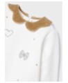 Vestito felpa bordato