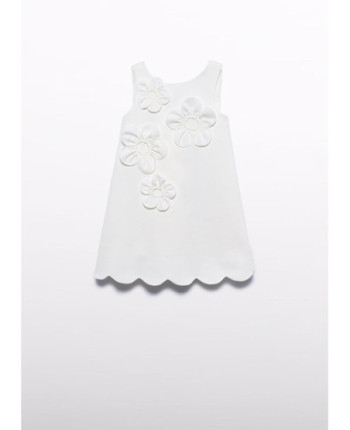 Vestito crepe fiori 3d        - AbeleLula