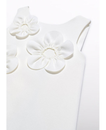 Vestito crepe fiori 3d        - AbeleLula
