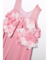 Tuta lunga chiffon fiori 3d   - AbeleLula