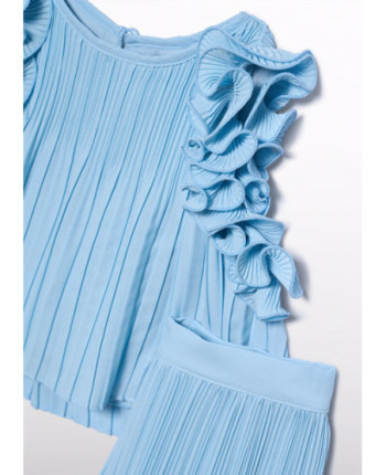 Completo pantalone chiffon plissettata - AbeleLula