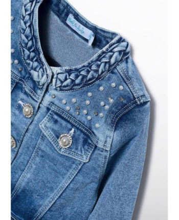 Giacca denim perle            - AbeleLula