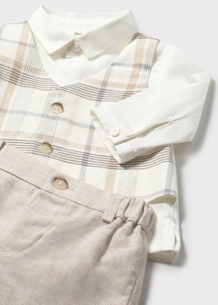 Compl. pant. corto y gilet Grano 0-24 mesi | Mayoral