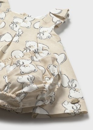 Vestito lino stampato Grano 0-24 mesi | Mayoral