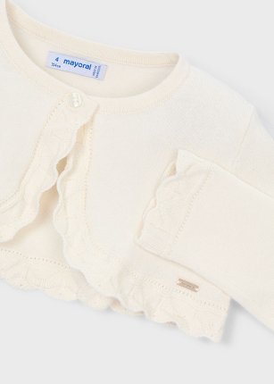 Bolerino tricot basico Ecrù 2-9 anni | Mayoral