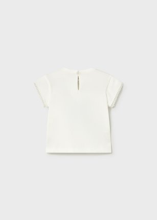 Maglia m/c Ecrù/lago 6-36 mesi | Mayoral