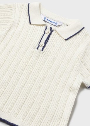 Polo m/c tricot Ecrù 6-36 mesi | Mayoral