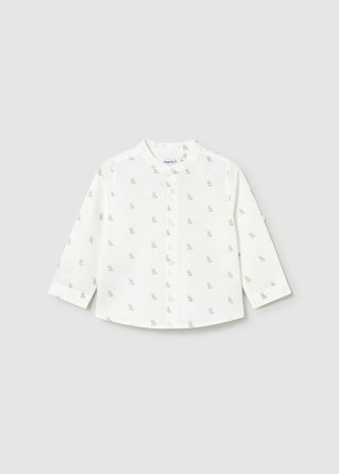Camicia m/l lino collo corean Panna 6-36 mesi | Mayoral