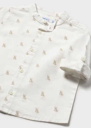 Camicia m/l lino collo corean - Mayoral