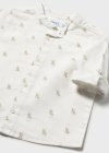 Camicia m/l lino collo corean Panna 6-36 mesi | Mayoral