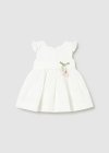 Vestito cinta guipur Ecrù 6-36 mesi | Mayoral