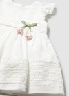 Vestito cinta guipur Ecrù 6-36 mesi | Mayoral