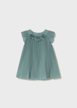 Vestito plissettato Menta 6-36 mesi | Mayoral