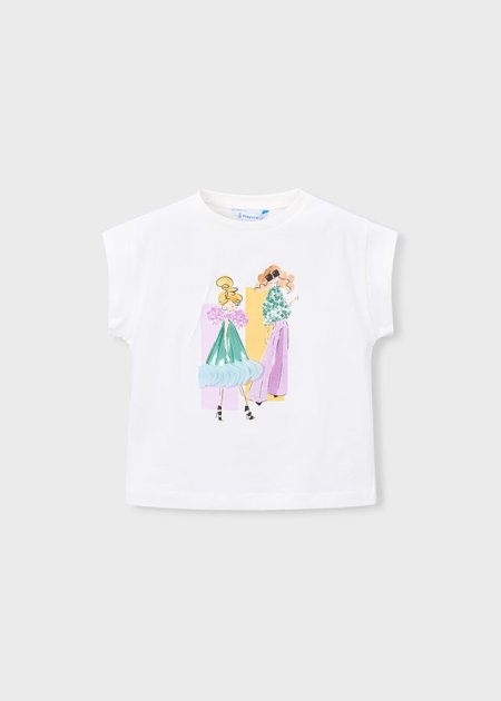 Maglia m/c Ecrù/lago 2-9 anni | Mayoral