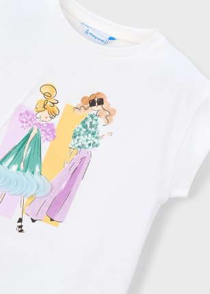 Maglia m/c Ecrù/lago 2-9 anni | Mayoral