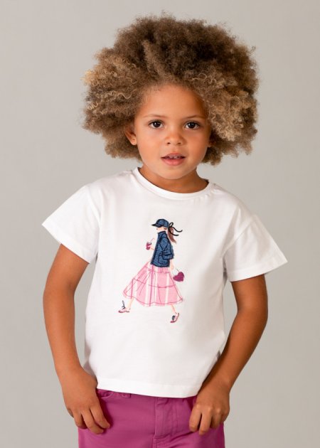 Maglia m/c Bianco 2-9 anni 3011 | Mayoral