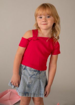 Maglietta m/c asimmettrica Cachi 2-9 anni | Mayoral