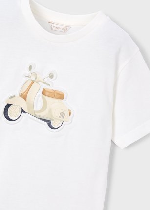 Maglietta m/c embossed vespa Panna 2-9 anni | Mayoral