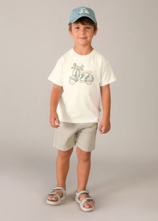 Maglietta m/c ricamata Panna 2-9 anni | Mayoral