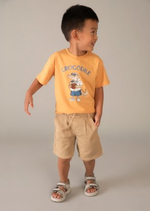 Maglietta m/c "crocodile" peach 2-9 anni | Mayoral