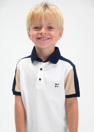 Polo m/c coordinato Panna-noce 2-9 anni | Mayoral