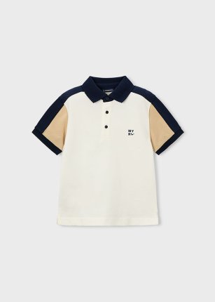 Polo m/c coordinato Panna-noce 2-9 anni | Mayoral