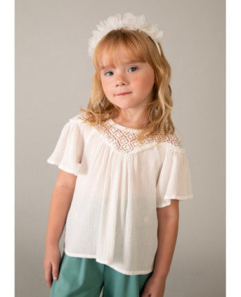 Blusa combinato guipur        - Mayoral