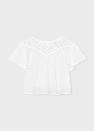 Blusa combinato guipur Panna 2-9 anni | Mayoral