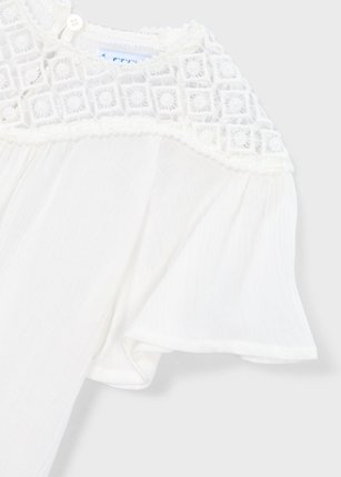 Blusa combinato guipur Panna 2-9 anni | Mayoral