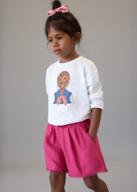 Pantalone corto merletto Petalo 2-9 anni | Mayoral
