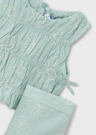 Comp. pantalone lungo ricamo Lago 2-9 anni | Mayoral