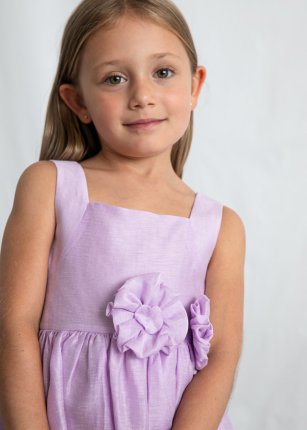 Vestito lino Malva 2-9 anni | Mayoral