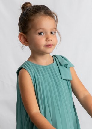 Vestito plissettato Menta 2-9 anni | Mayoral