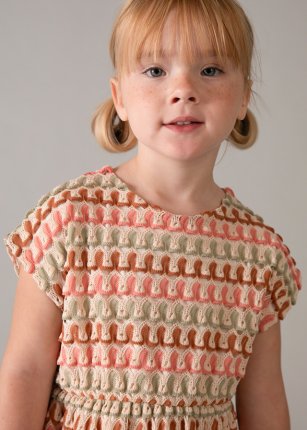 Vestito a maglia fantasia Mandarino 2-9 anni | Mayoral