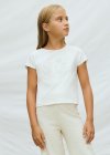 Maglietta m/c pallettes Ecrù 8-18 anni | Mayoral