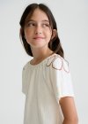 Maglietta m/c bambula Bianc Osso 8-18 anni | Mayoral