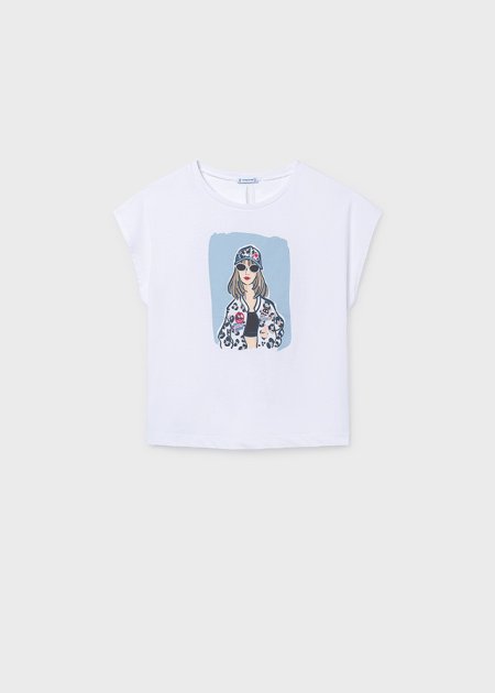 shirt m/c grafica Bianco 8-18 anni 6010 | Mayoral