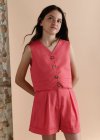 Pantalone corto stile lino Corallo 8-18 anni | Mayoral