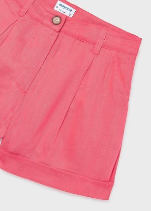 Pantalone corto stile lino Corallo 8-18 anni | Mayoral