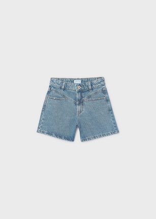 Pantalone corto jeans borchie lavaggio mezzo | Mayoral