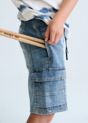 Bermuda jeans cargo lavaggio mezzo 8-18 anni | Mayoral