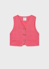gilet bottoni stile lino Corallo 8-18 anni | Mayoral