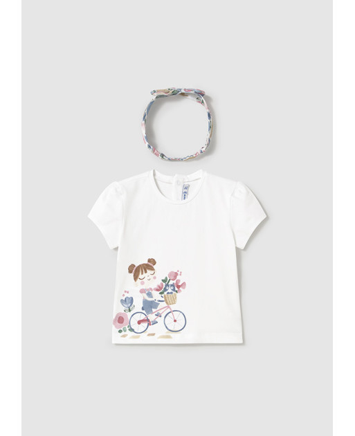 Maglietta con fascia stampata neonata