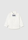 Camicia manica lunga con  papillon neonato